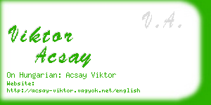 viktor acsay business card